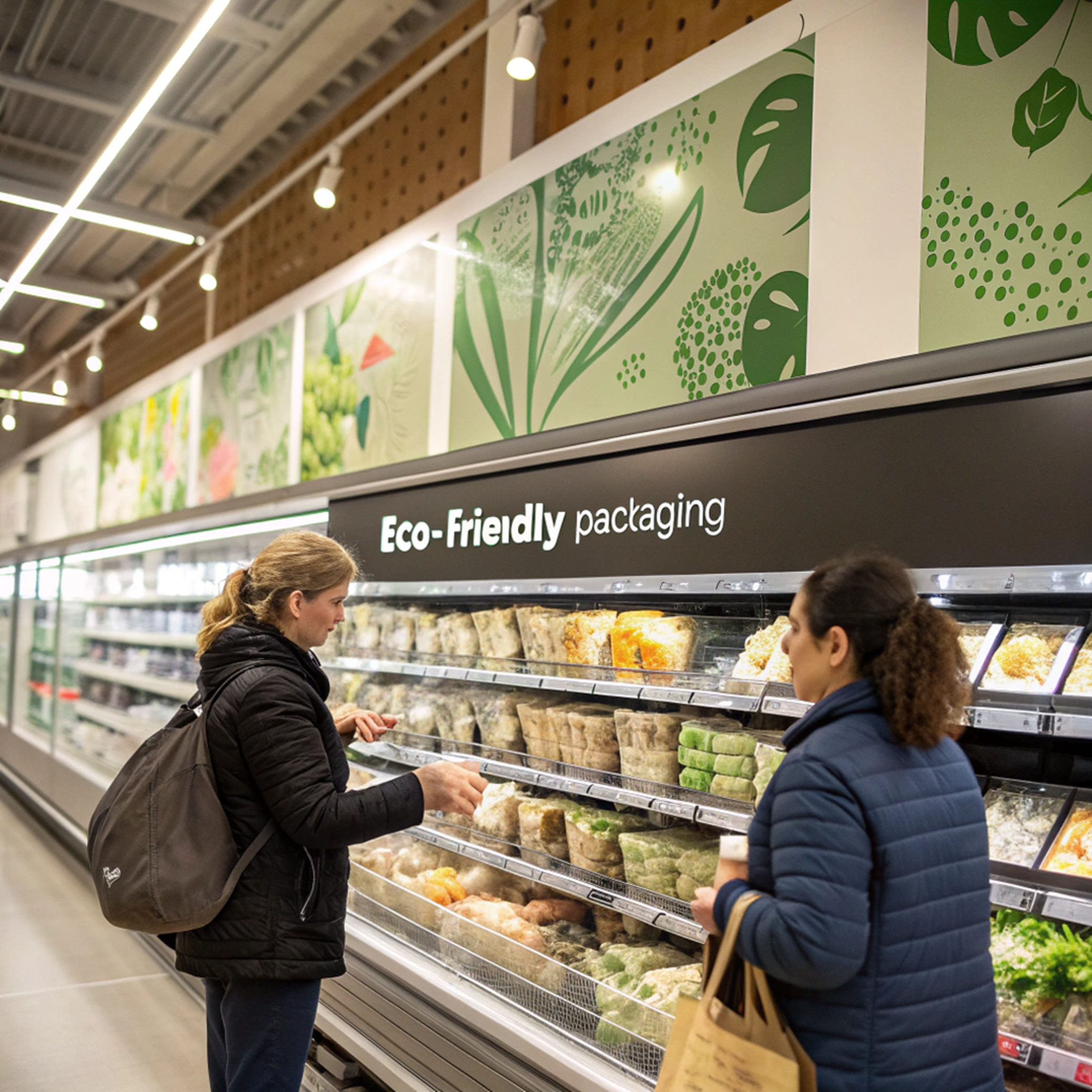 Smart food packaging with QR codes and labels