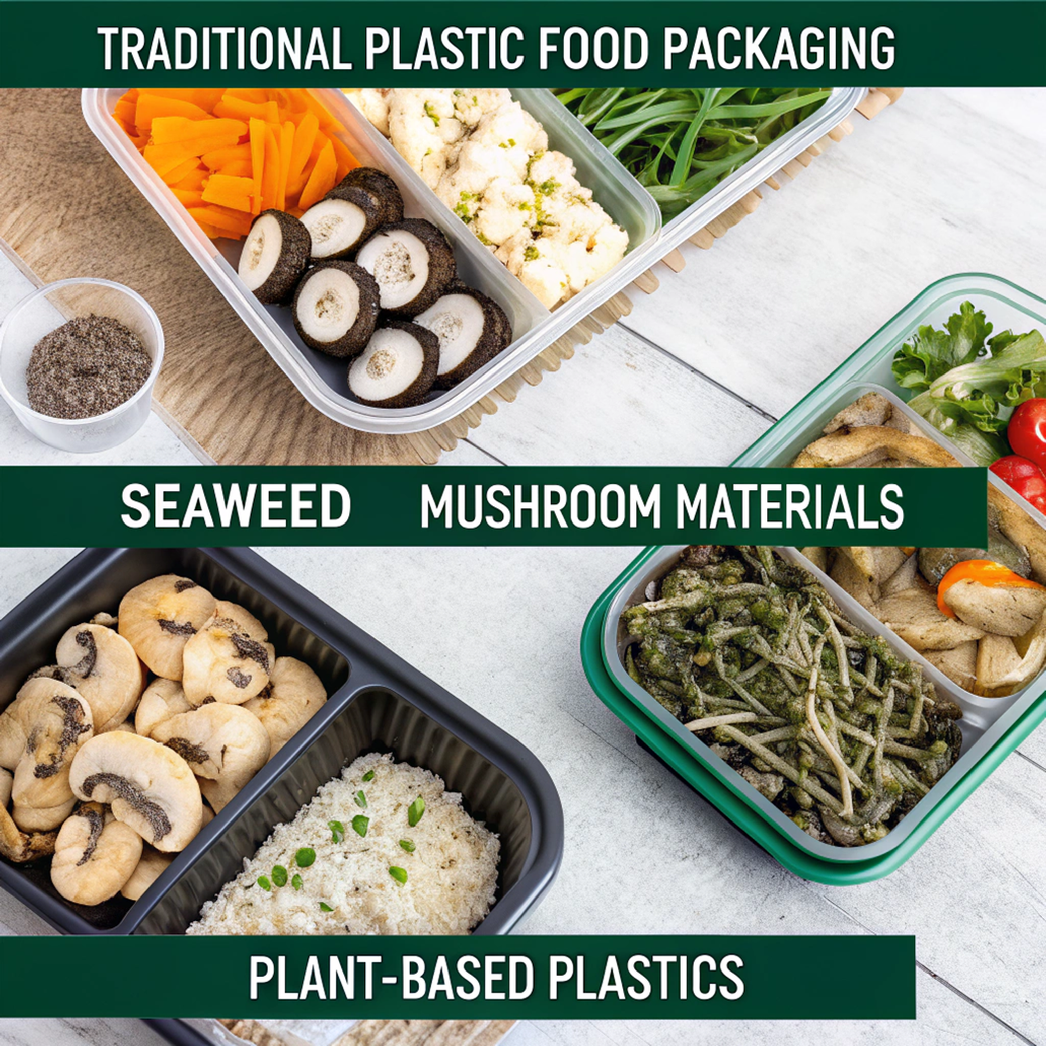 Sustainable alternatives to plastic packaging